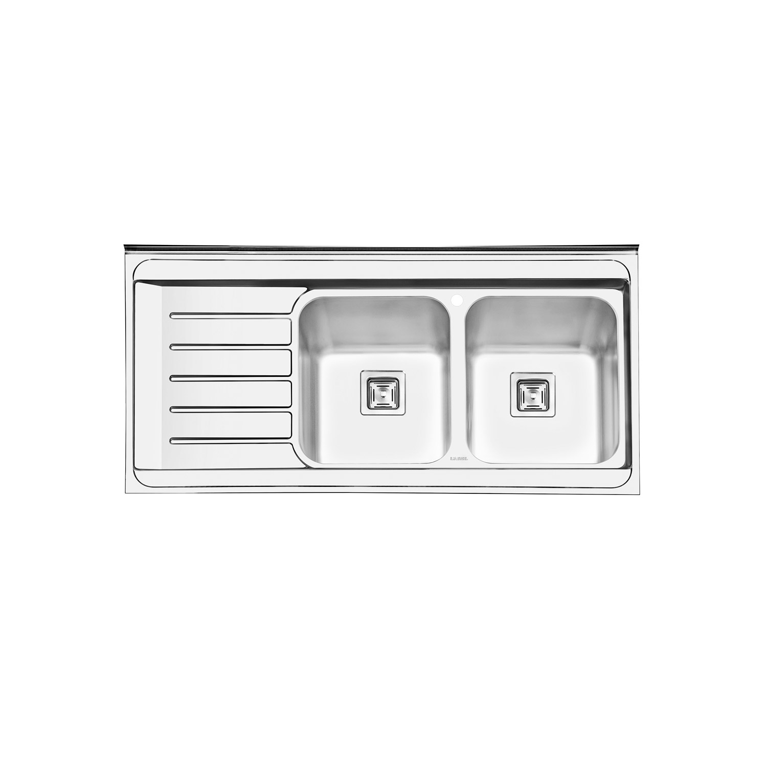 سینک ظرفشویی ایلیا استیل مدل 1060 با دو لگن و طراحی روکار