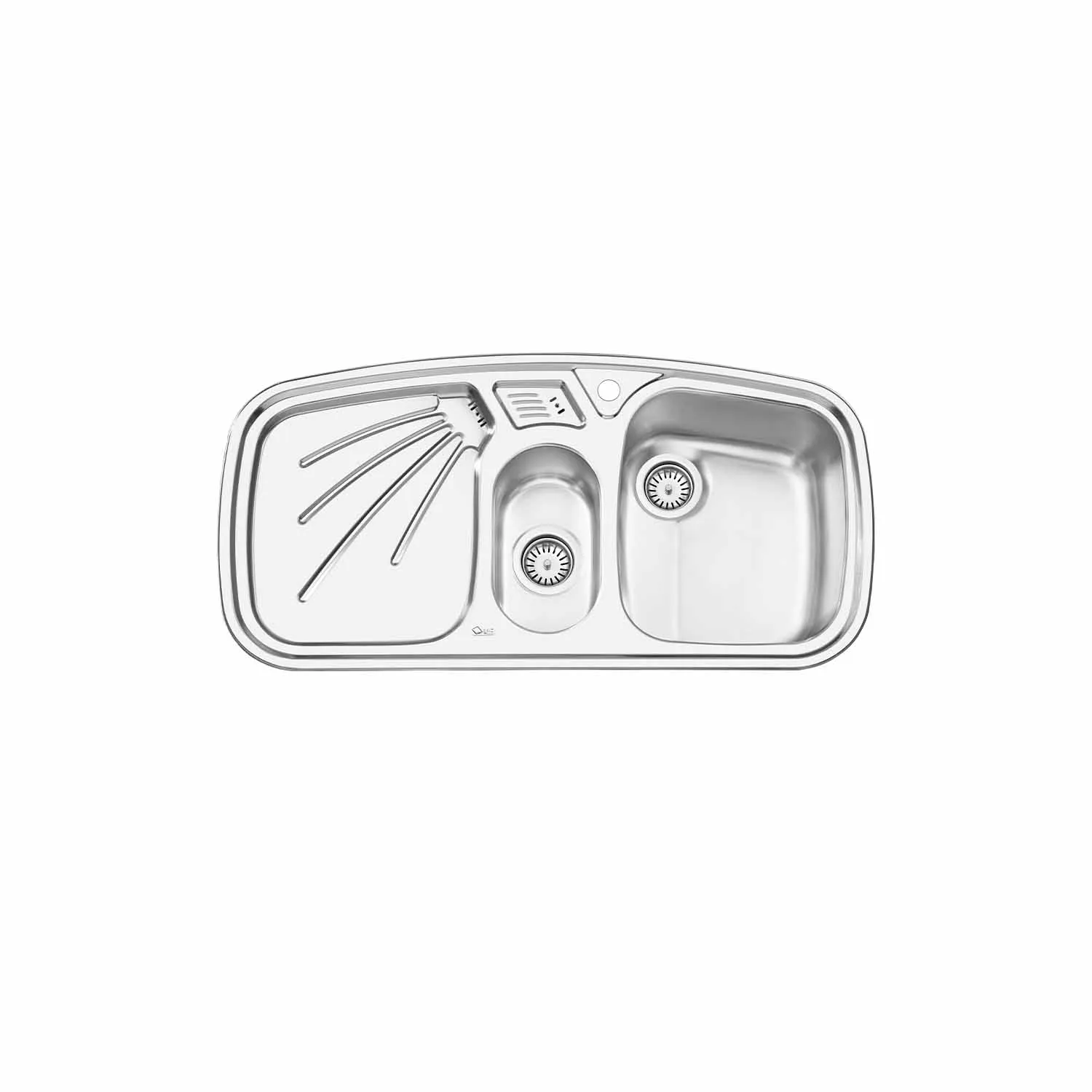 سینک ظرفشویی مدل 2012 ایلیا استیل توکار با دو لگن و طراحی فانتزی – سینک با عایق صدا و متعلقات کامل