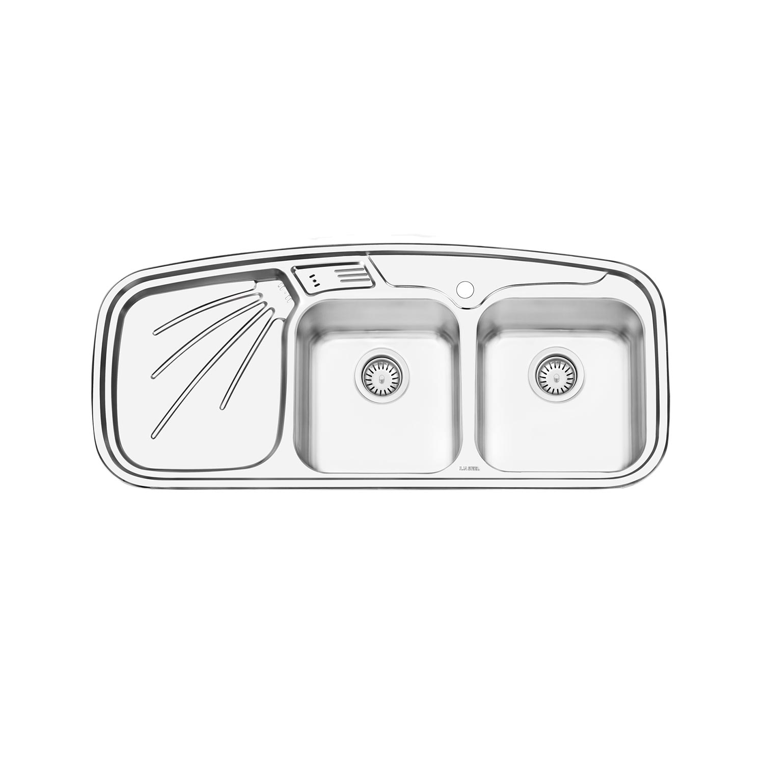 فروشگاه لوازم آشپزخانه خسروی سنتر سینک ظرفشویی ایلیا استیل مدل 4013 با طراحی نیمه فانتزی توکار