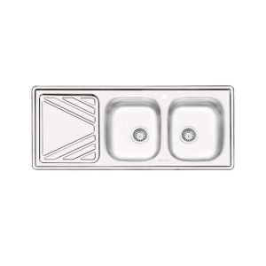 سینک ظرفشویی ایلیا استیل مدل 4028 با طراحی نیمه فانتزی توکار