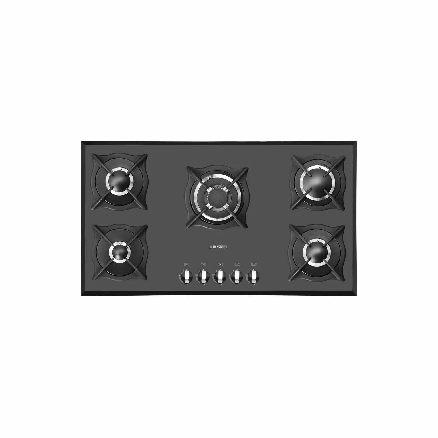 اجاق گاز رومیزی ایلیااستیل G518 با صفحه مشکی طلایی و سرشعله مخروطی - خسروی سنتر