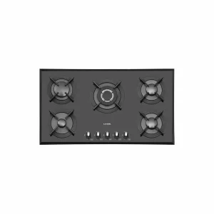 اجاق گاز رومیزی G525 ایلیا استیل – طراحی شیشهای مشکی با پنج شعله و سیستم ایمنی ترموکوپل ORKLI