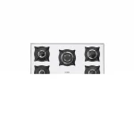 اجاق گاز رومیزی ایلیااستیل G524W با طراحی شیشه‌ای و پلوپز وسط برای آشپزخانه‌های مدرن.