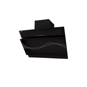 هود آشپزخانه ایلیا استیل مدل پارمیس با طراحی مشکی و موج‌دار، مدل مورب مدرن