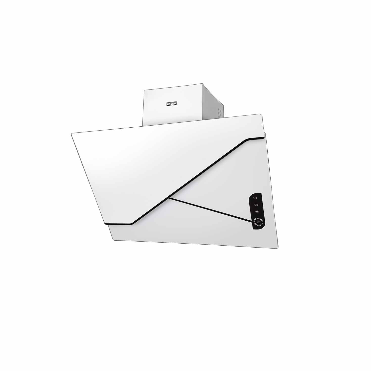 هود آشپزخانه مدل دلتا رنگ سفید با خط های مشکی ایلیااستیل