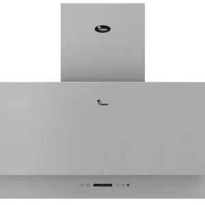 نمای کلی از هود مورب سفید سیمر مدل لاینر الترا با طراحی مدرن و شیشه سکوریت