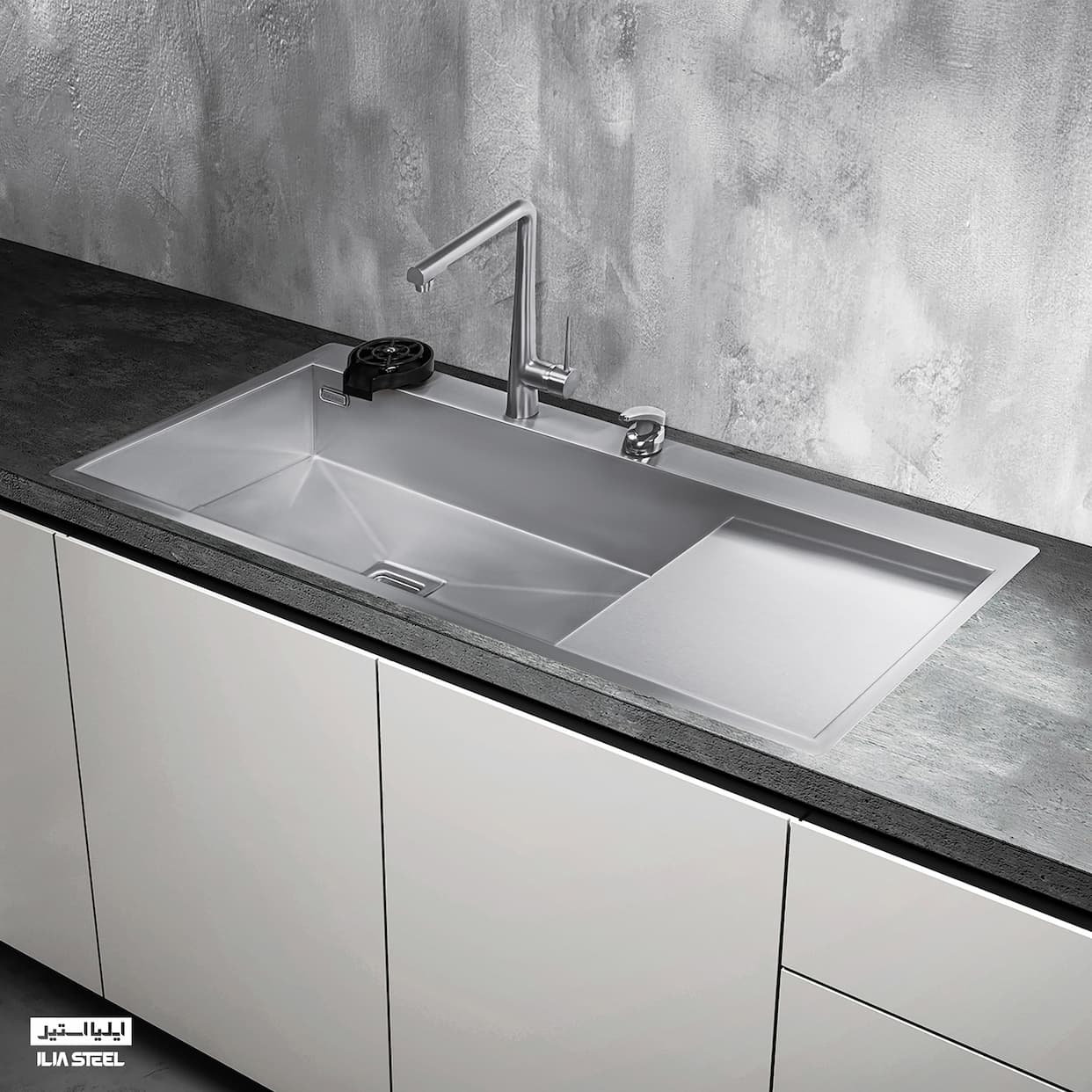 سینک ظرفشویی مدل 6032 ایلیا استیل انتخابی متفاوت