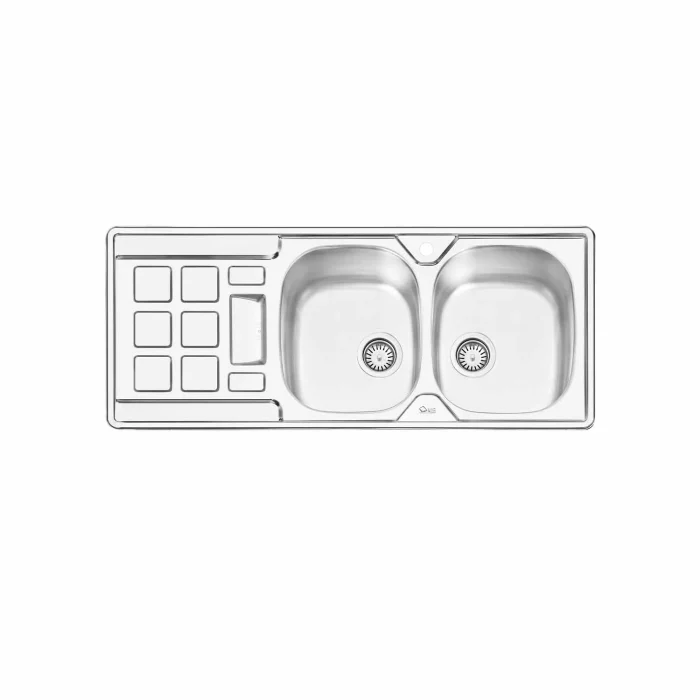 سینک ظرفشویی مدل 2026 ایلیا استیل با طراحی دو لگن و نصب توکار