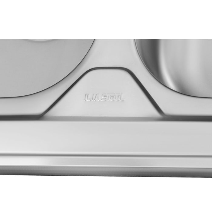 سینک ظرفشویی ایلیا استیل مدل 3051 با زیراب فانتزی دایره‌ای