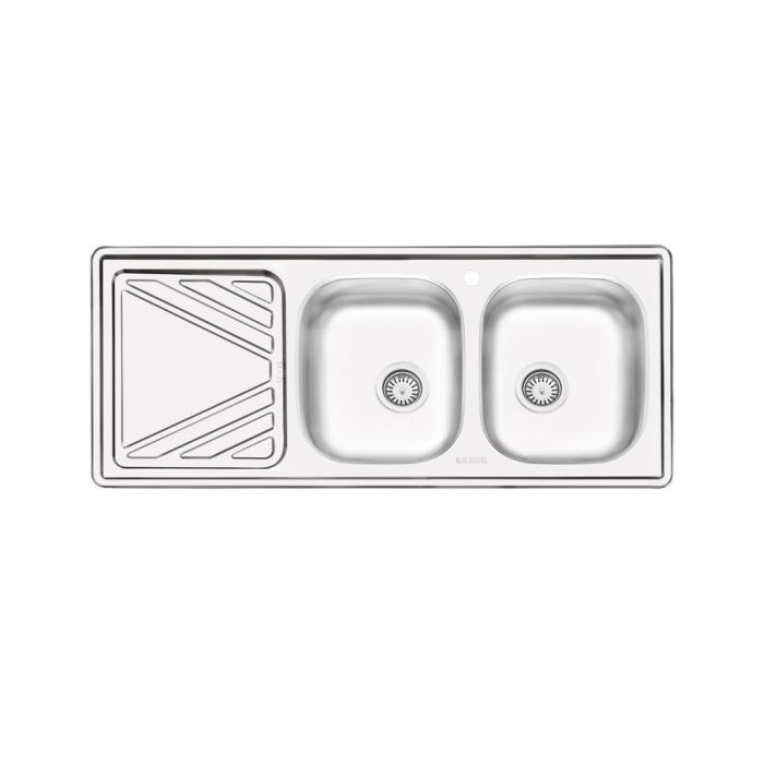 سینک ظرفشویی ایلیا استیل مدل 4028 با طراحی نیمه فانتزی توکار