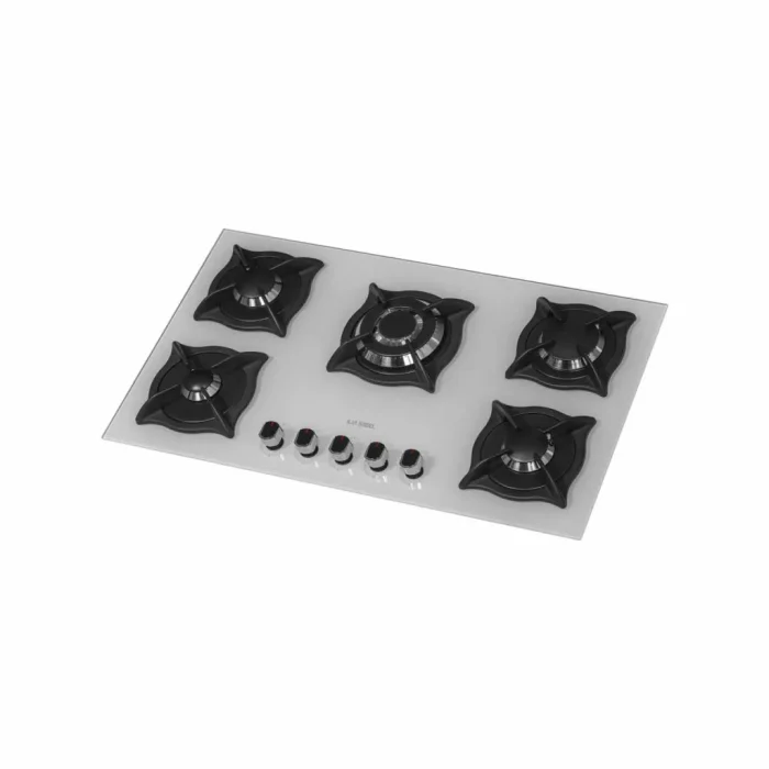 اجاق گاز رومیزی ایلیااستیل G524W با طراحی شیشه‌ای و پلوپز وسط خسروی سنتر
