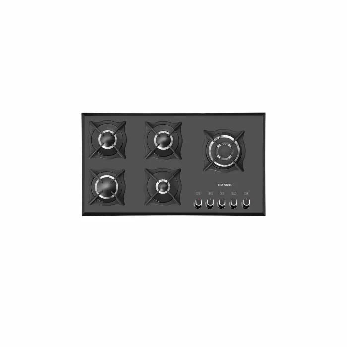 اجاق گاز رومیزی ایلیااستیل مدل G531 با صفحه شیشه سکوریت مشکی - خسروی سنتر